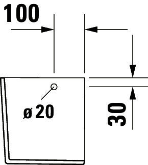 DU Halbsäule DuraStyle für 231965, 231960, 231955, weiß