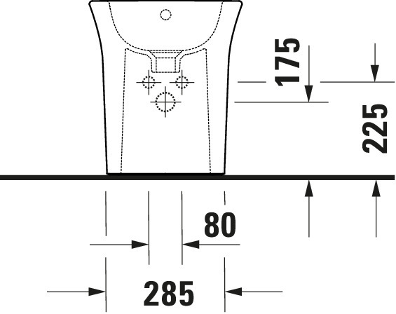 Duravit Standbidet White Tulip, 580mm, Weiß m.ÜL, m.HLB, 1 HL, BTW, WGL