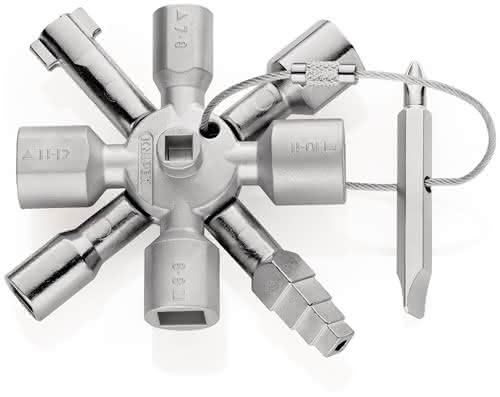 Schaltschrankschlüssel TwinKey® 6 Funktionen m.Magnet Verb.KNIPEX Schaltschrankschlüssel TwinKey® 6 Funktionen m.Magnet Verb.KNIPEX