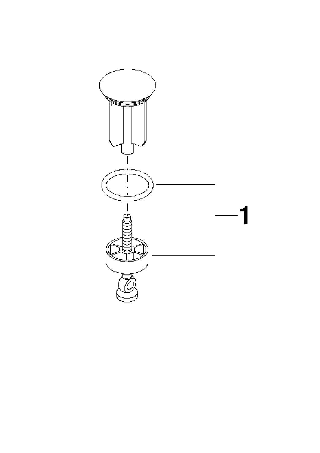 DO Stopfen ET 90312000900 D 38 x 94 mm Platin gebürstet
