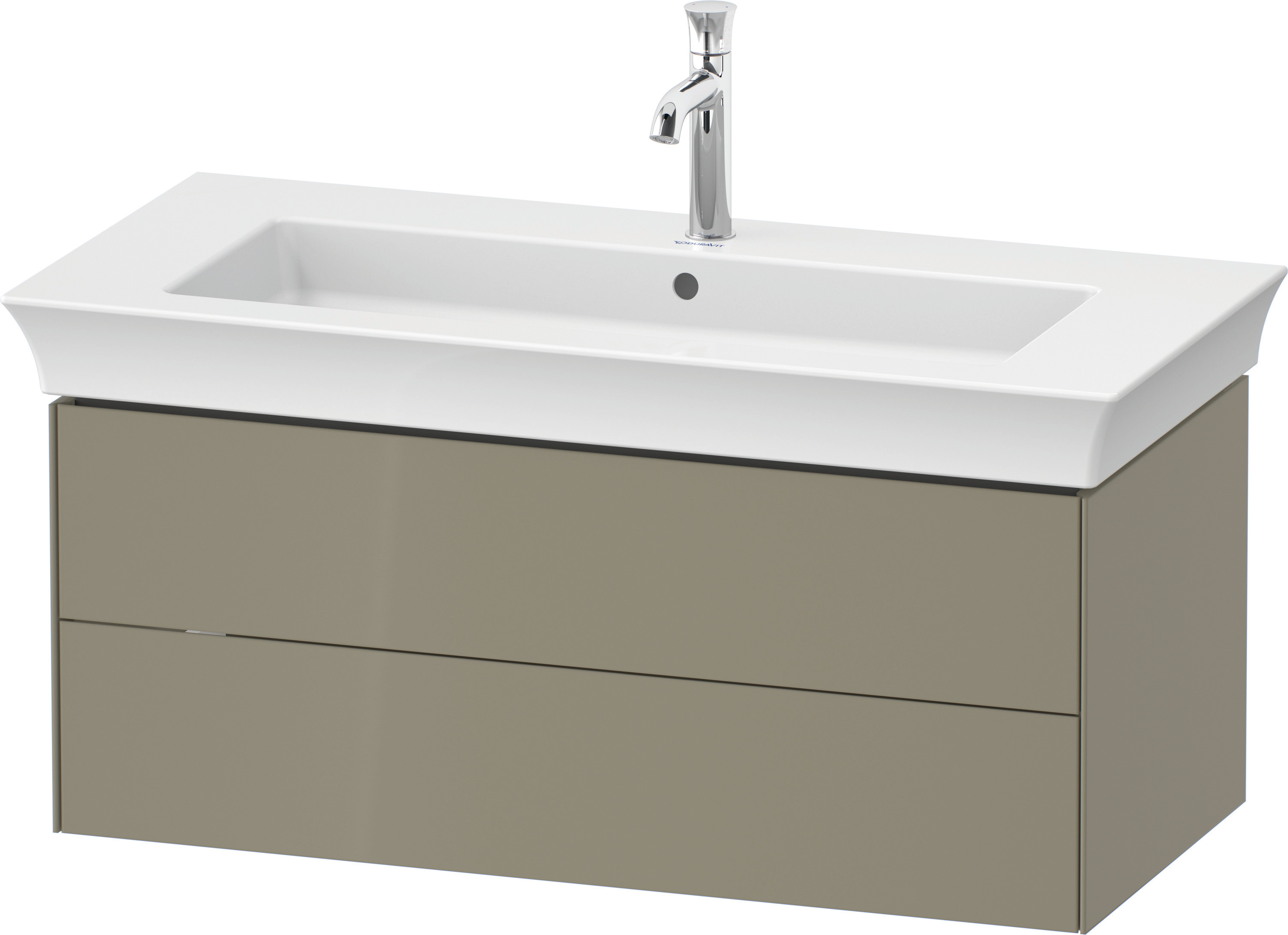 Duravit WTU White Tulip wandh., 2 SchKa 410x984x458mm, Steingrau Hochglanz