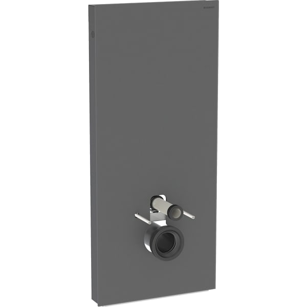 Geberit Monolith Plus Sanitärmodul für WWC 114cm, Glas schwarz /schwarz Alu. gebü.