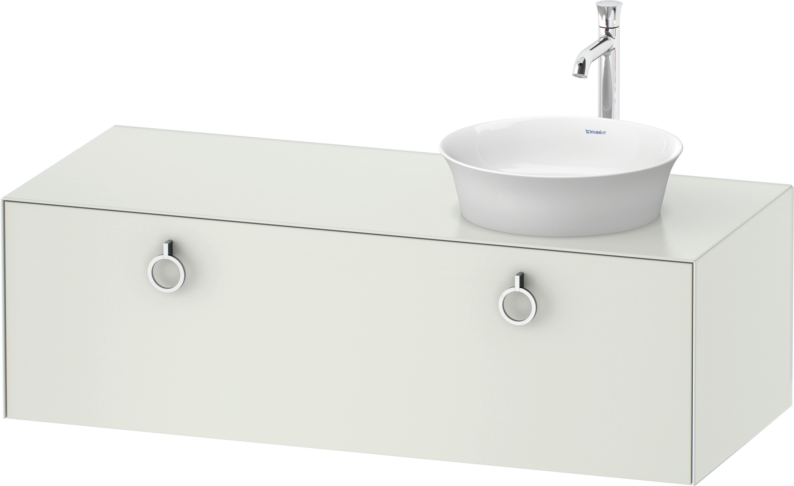 Duravit WTU wandh.White Tulip,1 Aus.,m.Griff Aus.r,408x1300x550,Weiß sdm. ohne ES