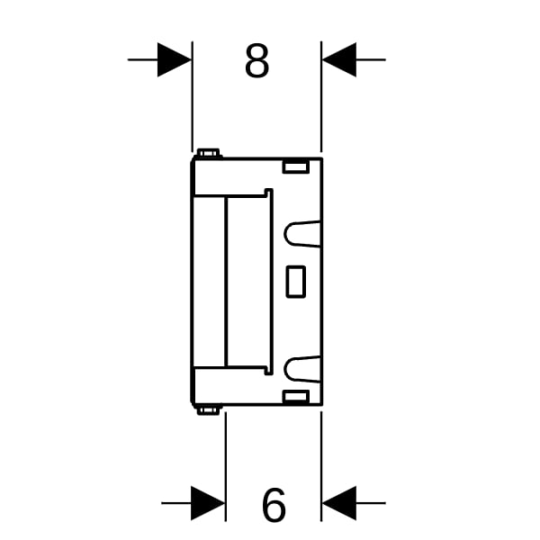 Geberit GIS Montageplatte universell 15 x 40 cm, für UP-Armatur