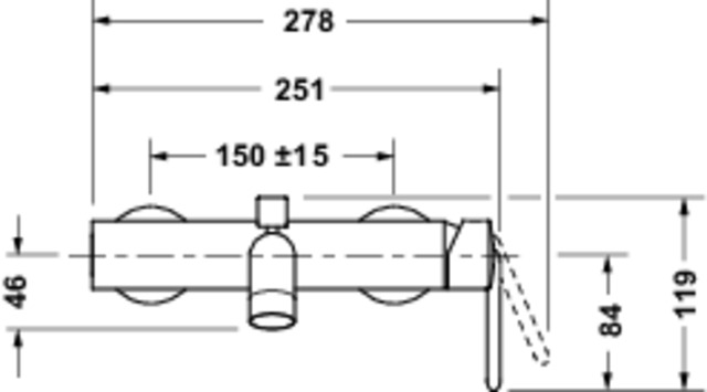Duravit Balcoon, Einhebel-Wannenm.,AP Chrom Hochglanz