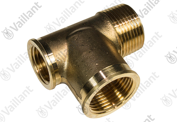 Vaillant T-Stück, K.F.E.-Hahn/Speicher Vaillant-Nr. 129257