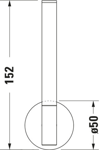 Duravit Starck T Ersatzrollenhalter, Bronze Gebürstet, 50x50x152