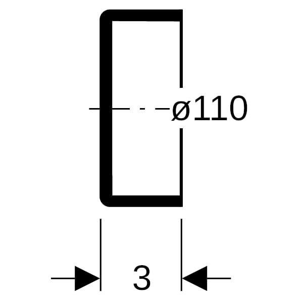 Geberit Silent-db20 Enddeckel d110