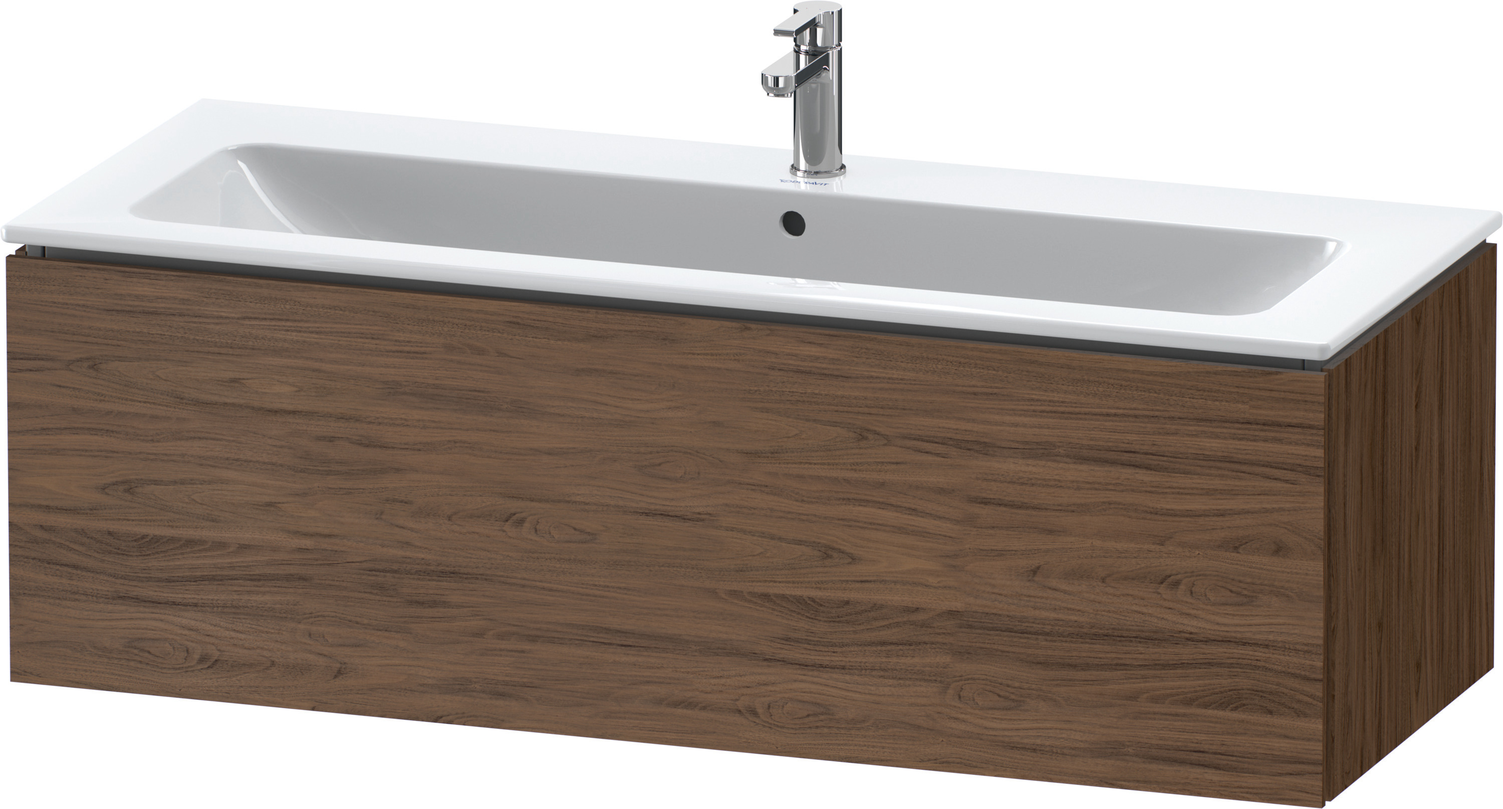 Duravit WTU wandh. L-Cube 481x1220x400mm 1 Auszug, f.233612, Nussbaum Dunkel
