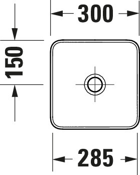 Duravit Sivida ASB eckig 300mm,DuroCast Plus o.ÜL, B.Auß.Dunkelgr.M.,B.Inn.Weiß Sdm