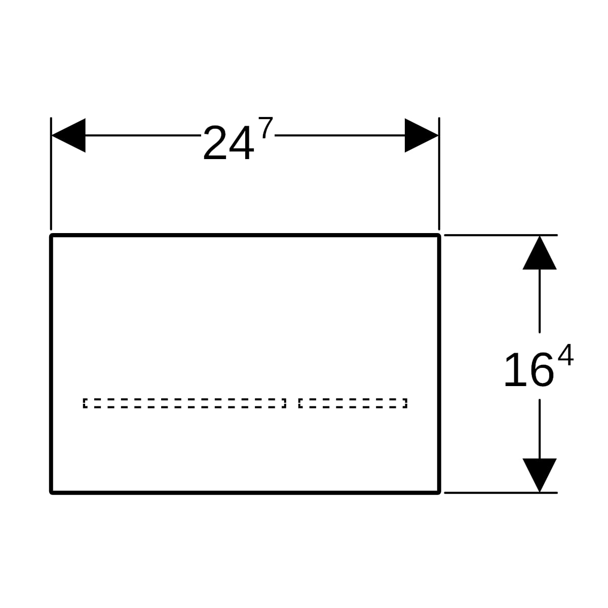 Geberit Sigma80 WC-Strg., eckig, elektron. Sp Netzbetrieb, Glas verspiegelt