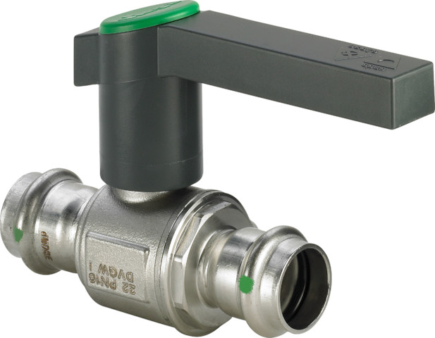 Viega Kugelhahn mit SC Sanpress Inox 2370 in 15mm Edelstahl