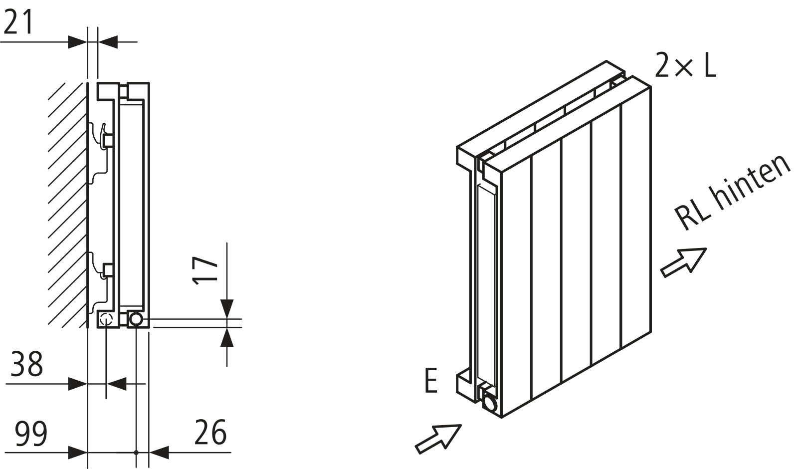 Kermi Heizwand HVN Typ20 BH3200x104x910 QN4405, RAL9016, 6 bar, ANB12