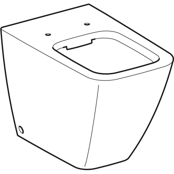 Geberit iCon Stand-WC eckig, Tiefspüler wandbündig, geschl.Fo Rimfree, weiß Tect