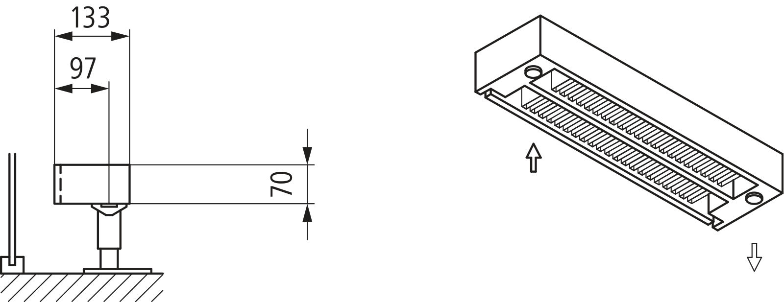 Kermi L-Kon S Typ22 BH210x133x2200mm QN2055,weiß,6bar, m. Abd., AB Uni.,VE4,5