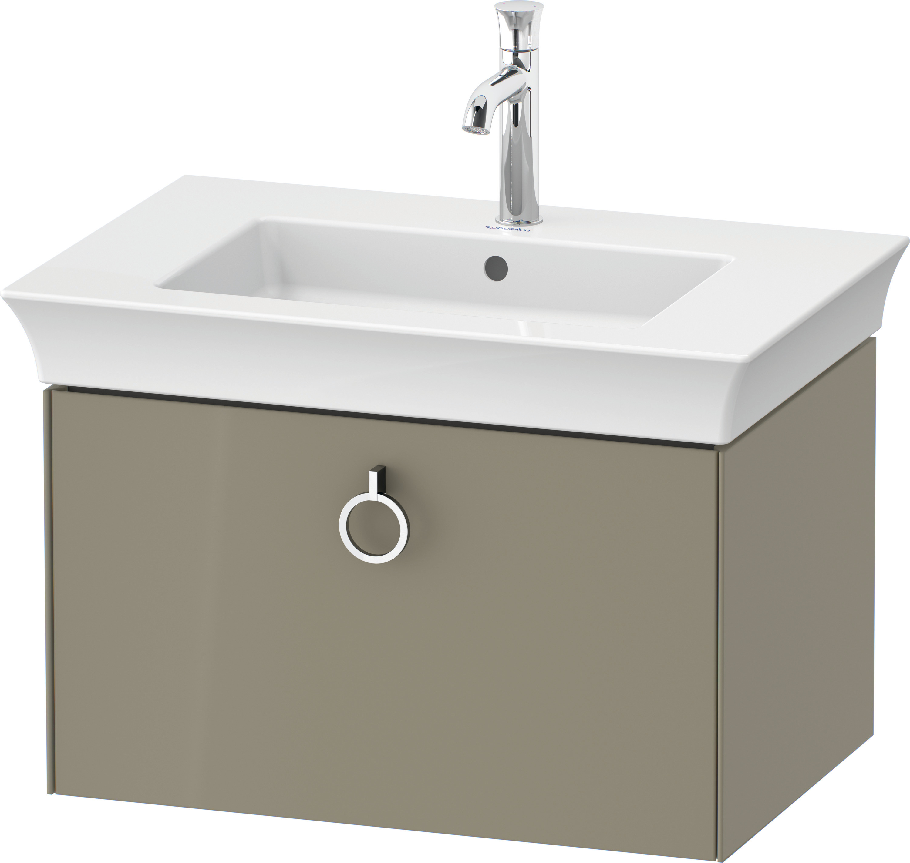 Duravit WTU wandh. White Tulip,1 Ausz., mit Griff,410x684x458,Steingrau Hochglanz