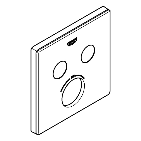 GROHE Rosette 49040 für SmartControl UP-THM eckig mit 2 ASV moon white