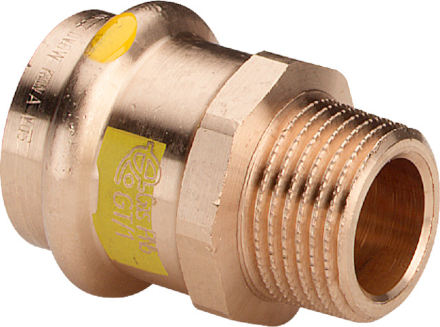 Viega Übergangsstück mit SC Profipress G 2611 für Gas in 22mm x R1/2 Rotguss