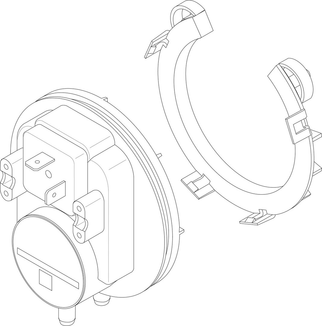 BOSCH Ersatzteil TTNR: 8738805149 Druckschalter Typ 605 23/15Pa kpl everp