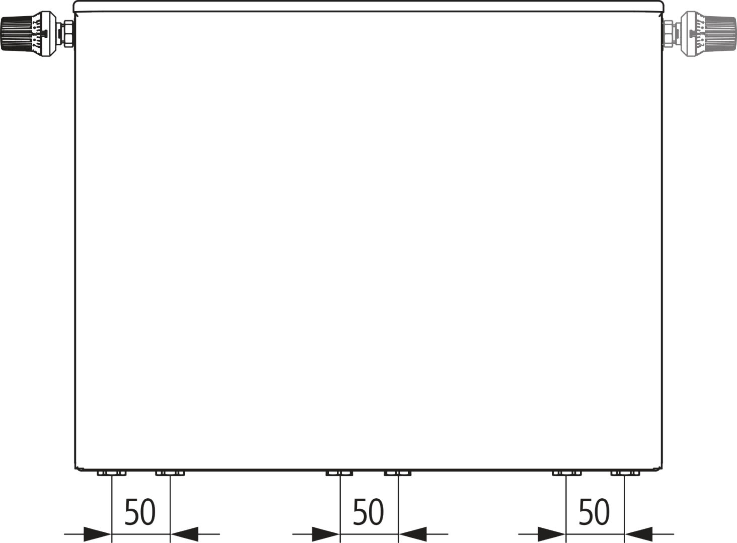 Kermi x2 Plan-Vmulti T22 605x102x1205 QN1866, RAL9016, 10bar, Vent., m.Abd, BK