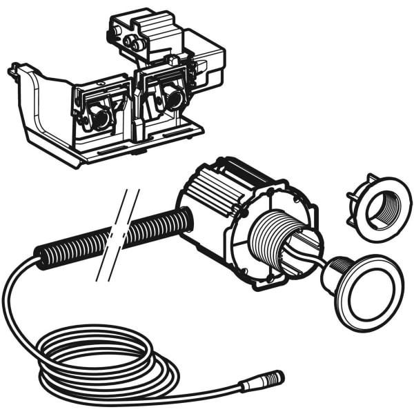 Geberit Typ 10 WC-Strg., rund, elektron. Netz f. SIgma SPK 12cm, IR-Taster, gebü., Etc