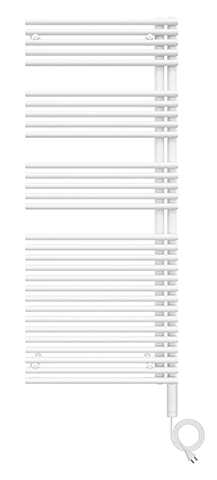 Zehnder HTW Forma Asym, links, elektr. IHC LFASL120050ECZD 1289x91x498 Black Matt