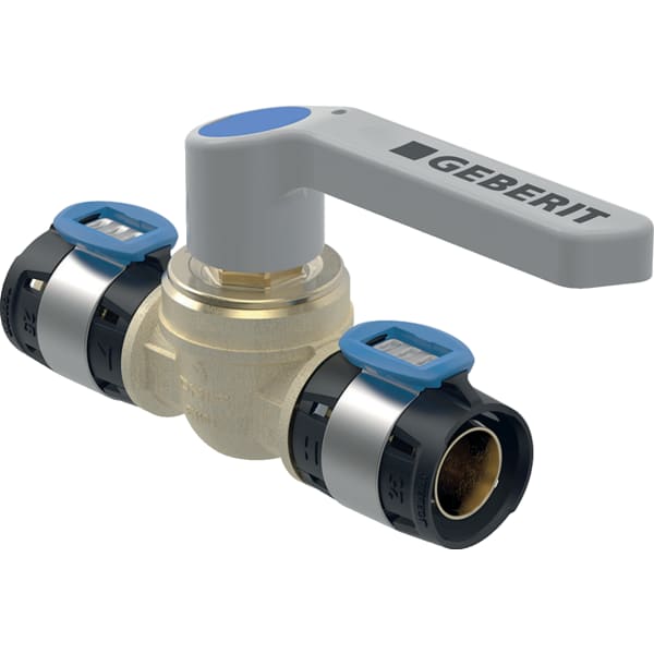 Geberit FlowFit Kugelhahn m. Betätigungshebel SiBr d32