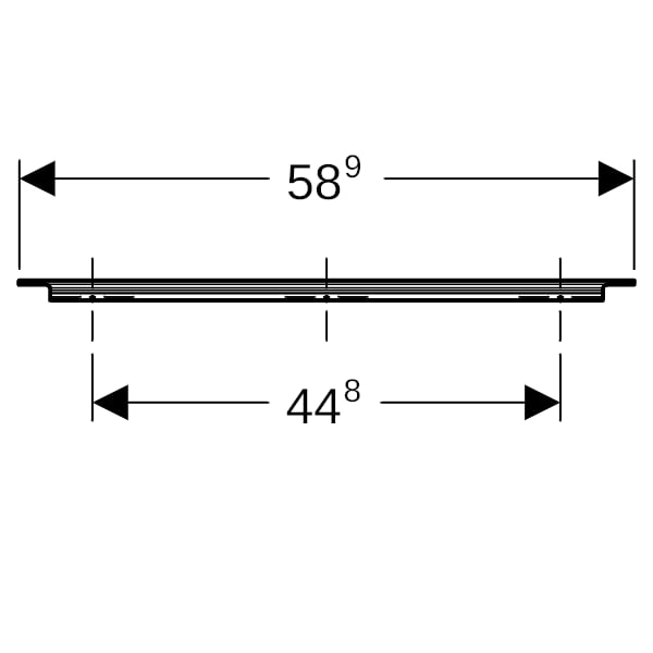 Geberit Griff, B:60cm schwarz matt