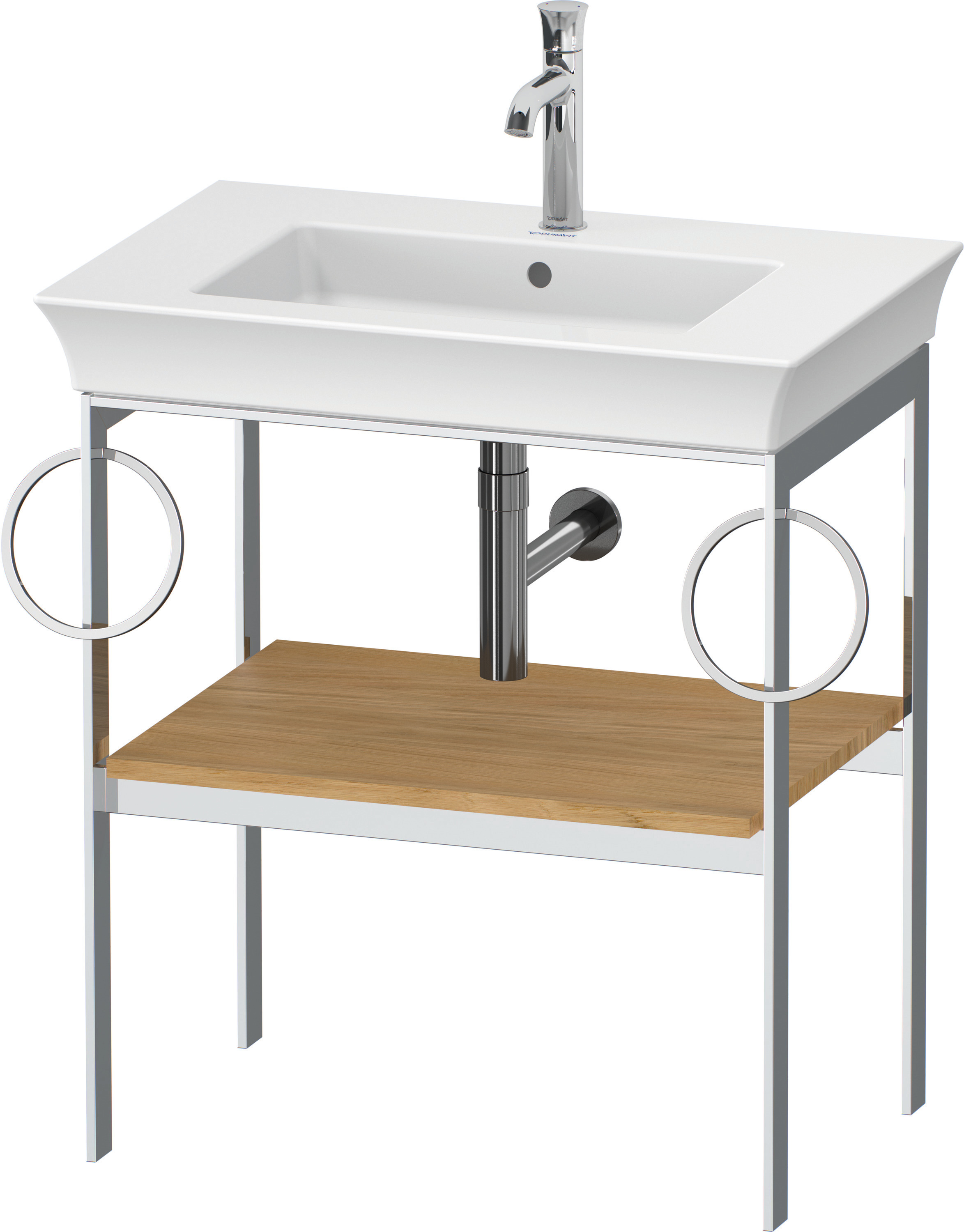 Duravit Metallkonsole bodenst. White Tulip 760x684x450,2 HH,Eiche Natur Massiv