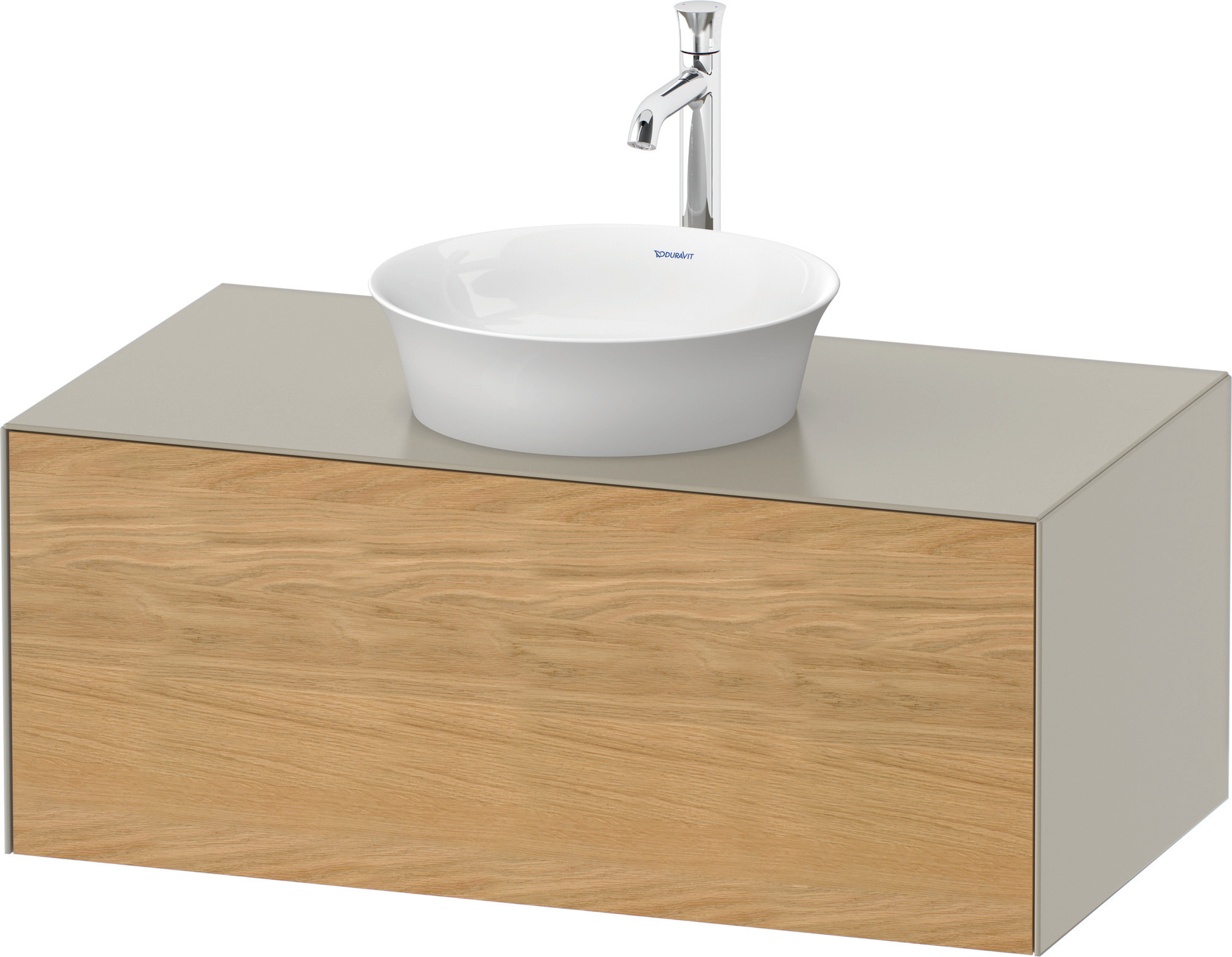 Duravit WTU White Tulip wandhängend,1 Auszug 408x1000x550mm,Eiche N.M/Taupe Sdm