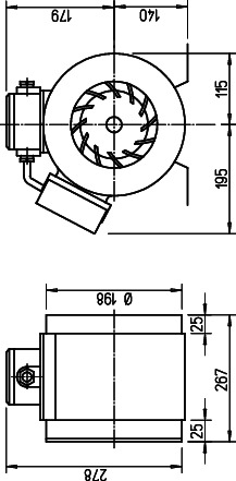 Helios RRK 200 EX Rohrventilator 1-PH EX-geschützt II 2G