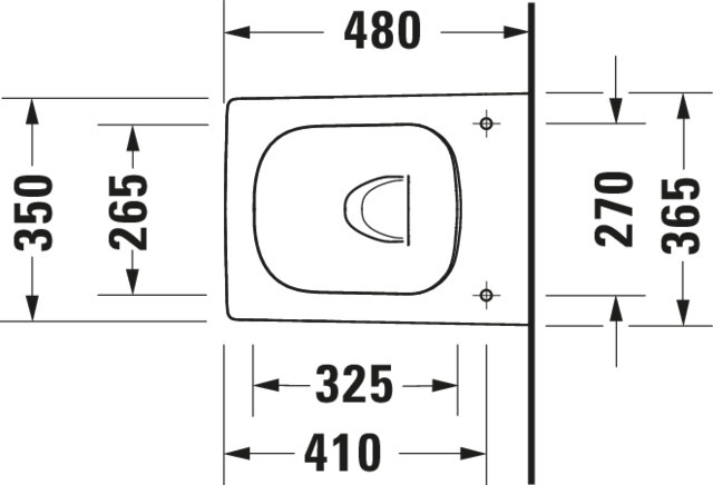 DU Wand-WC Design Classics Viu Compact 480mm, Weiß Tiefspüler,riml.,Durafix,HYG