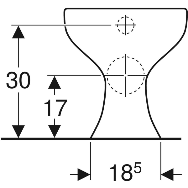 Geberit Bambini Stand-WC für Kinder Flachspüler, H:35cm, weiß