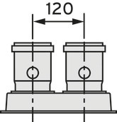 Vaillant Geräteanschlussstück Brennwert parallele Luft-/Abgasleitung DN 80