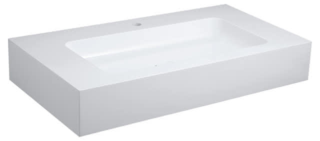 Keuco Mineralguß-Waschtisch Edition 300 95cm 30380310001 weiß für 1-Loch-Armatur
