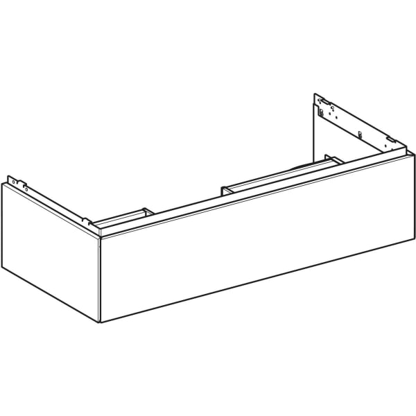 Geberit ONE Unterschrank für WT/-Platte 1 Schubl., 103,6x26,6x47cm,Nussb.hickory
