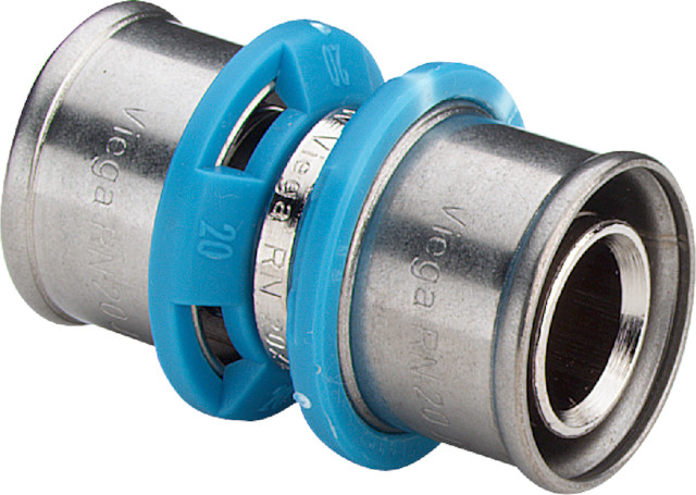 Viega Kupplung Viegatherm P 1030P in 14mm Messing vernickelt Viega Kupplung Viegatherm P 1030P in 14mm Messing vernickelt