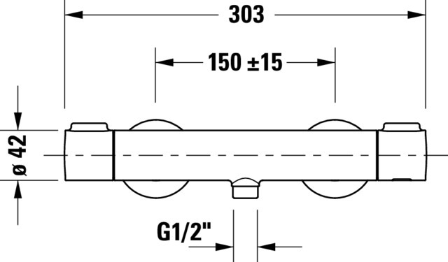 Duravit Brausethermostat,Aufputz Bronze Gebürstet
