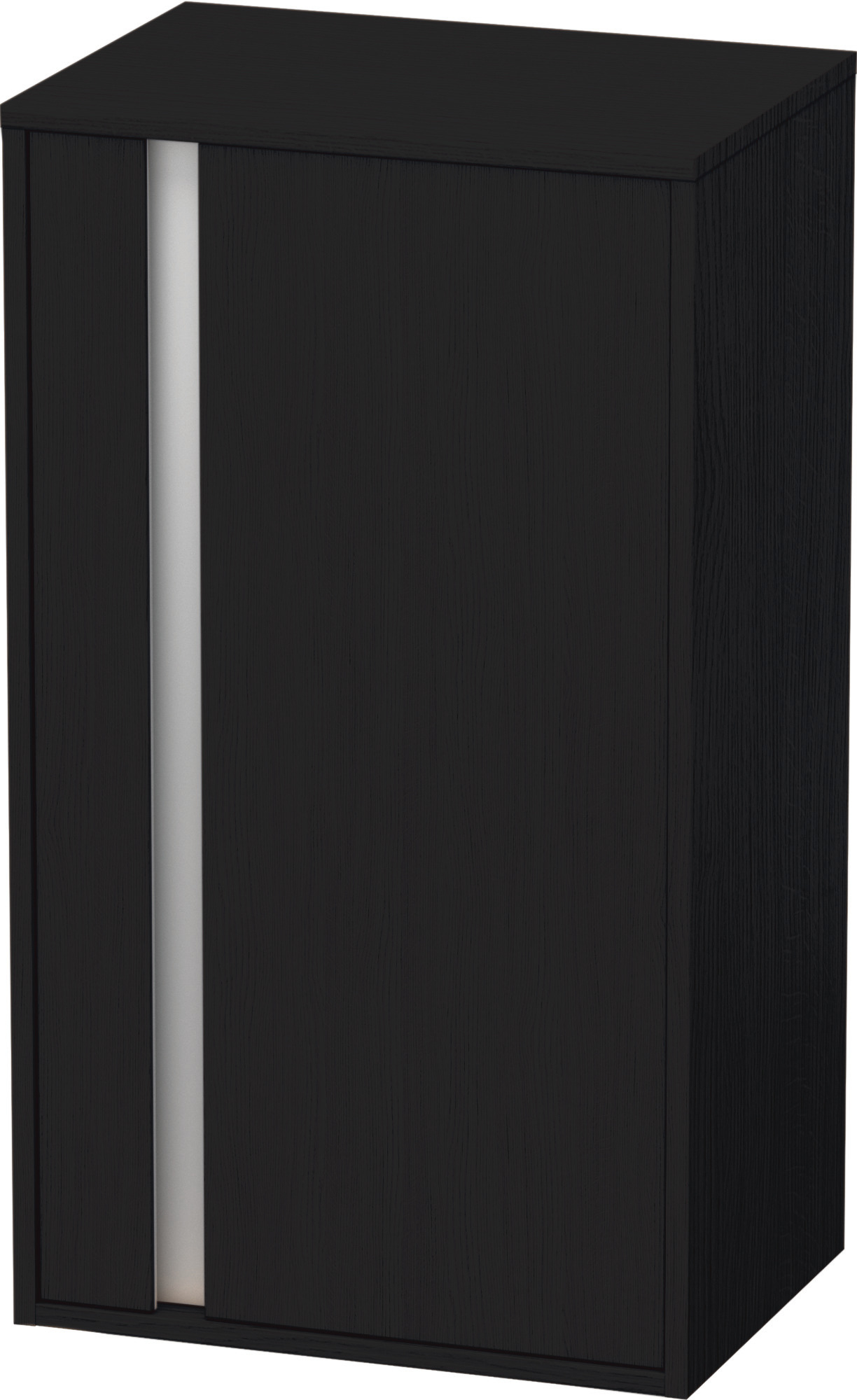 Duravit Halbhochschrank Ketho 360x500x880mm 1 Tür, TA rechts, Eiche Schwarz