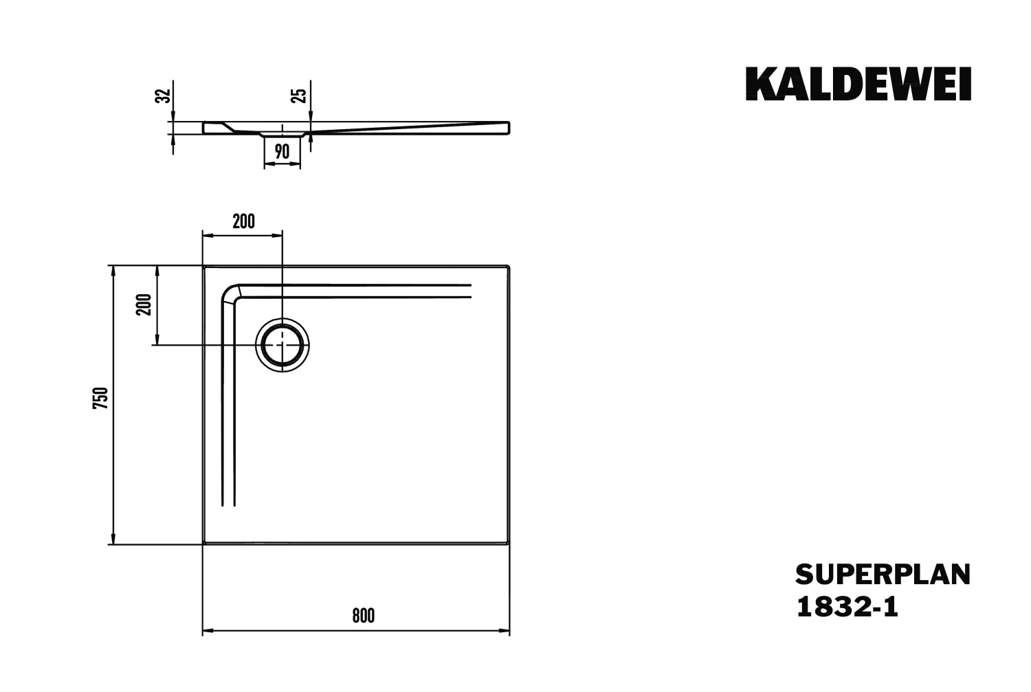 KA DW SUPERPLAN Mod.1832-1,750x800mm, warm beige 20