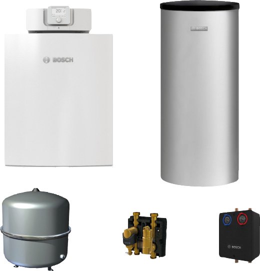 BOSCH Gas-BW-Hybridpaket BOPA GCH709 GC7000F 15, WH290, HS25/6 MSL, MH 200-1