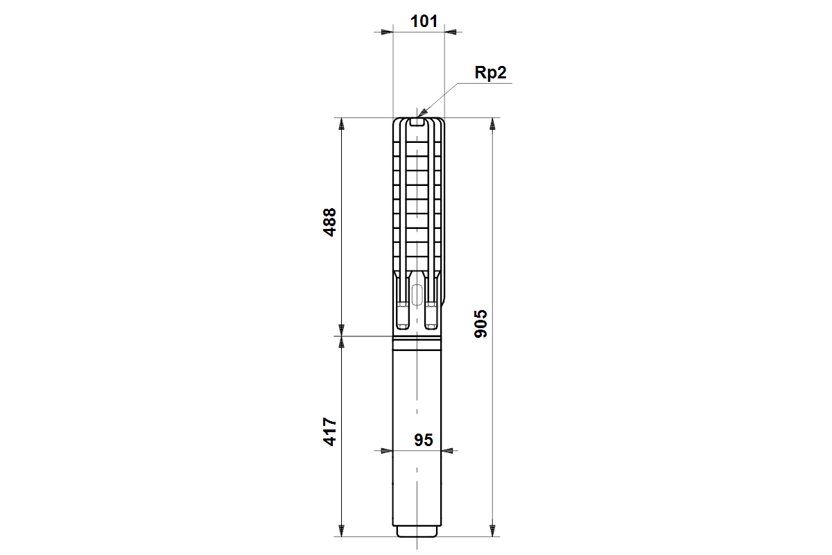 GRUNDFOS Unterwasserpumpe SP9- 5NE Rp2 4in3X380-415/50 1.1kW