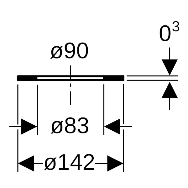 Geberit PE Flanschdichtung di83x3