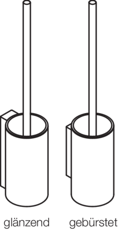 HEWI WC-Bürstengarnitur System 162 PVD schwarzchr glzd