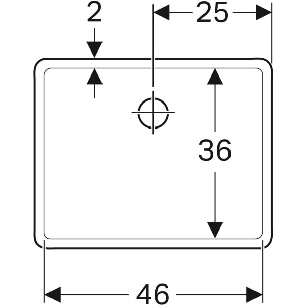 Geberit Publica Mehrzweckbecken ohne Überlauf 50x14x40cm, weiß