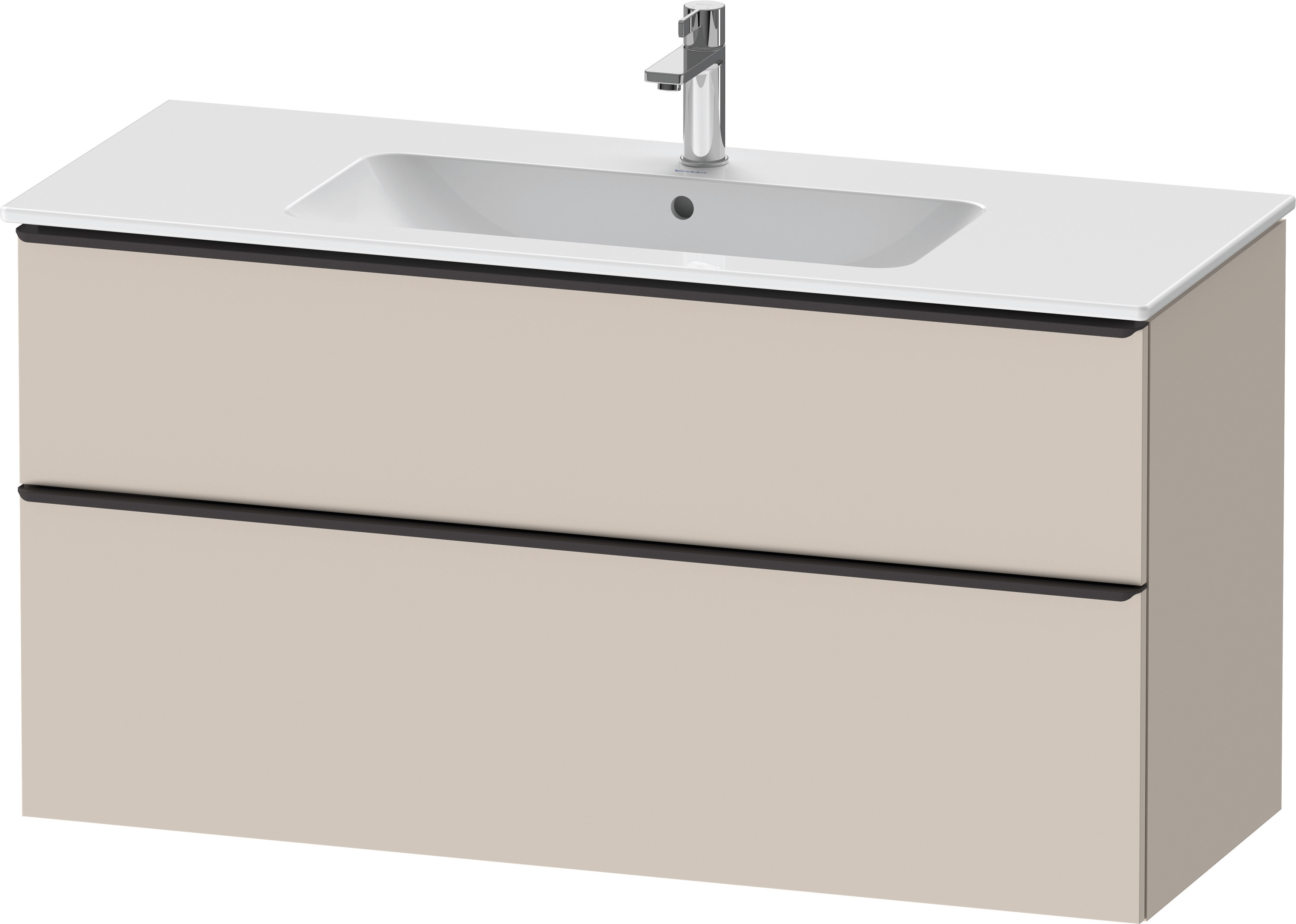 Duravit D-Neo WTU,Ausz:1,Schubk:1,GR:Dia.Schw 1210x462x625mm,Wandh,Taupe Matt,Dekor