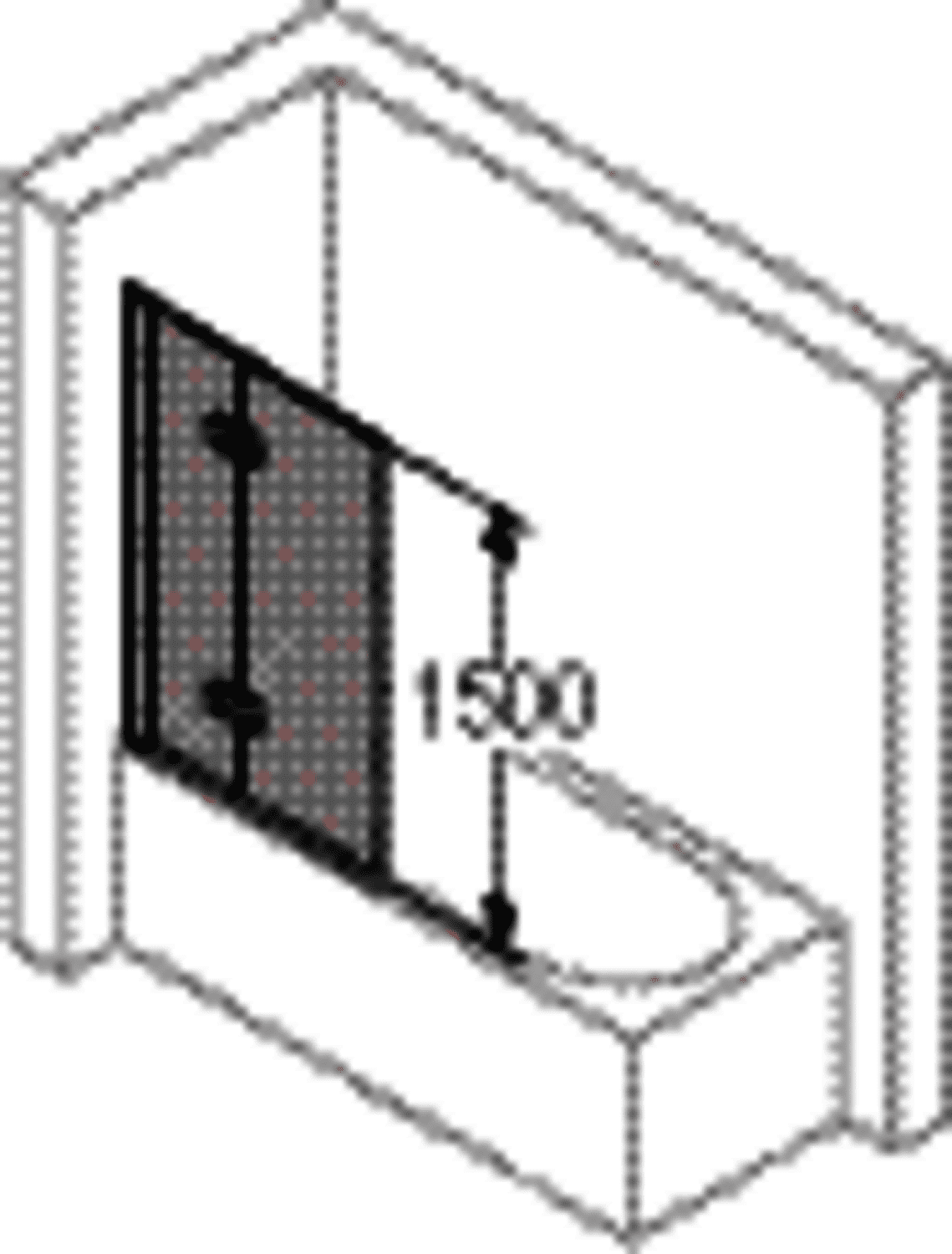 Hüppe DA 501 Design pure BW Abt. SFT 100 re H:1500 silber matt klar
