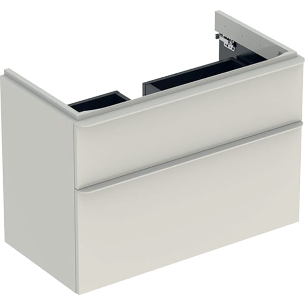 Geberit Smyle US für WT, eckig, m. 2 Schubl. 88,4x61,7x47cm, sand-grau