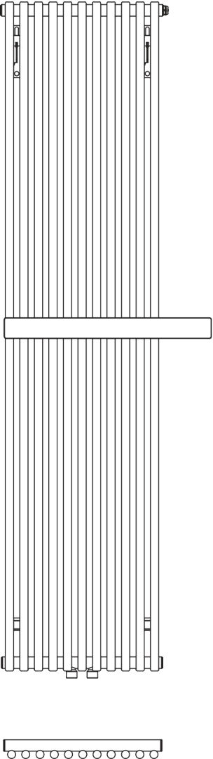 Kermi Pio 600x1400x64 mm QN=1467 W,zweilagig,RAL9016,ANB12