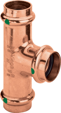 Viega T-Stück mit SC Profipress 2418 in 28x22x28mm Kupfer Viega T-Stück mit SC Profipress 2418 in 28x22x28mm Kupfer